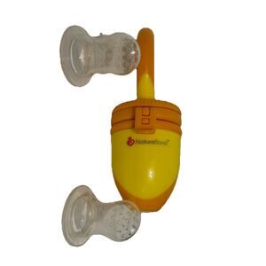 Naturebond Baby Food Feeder BPA Tether Feeding Beginner Foods Sunshine Orange